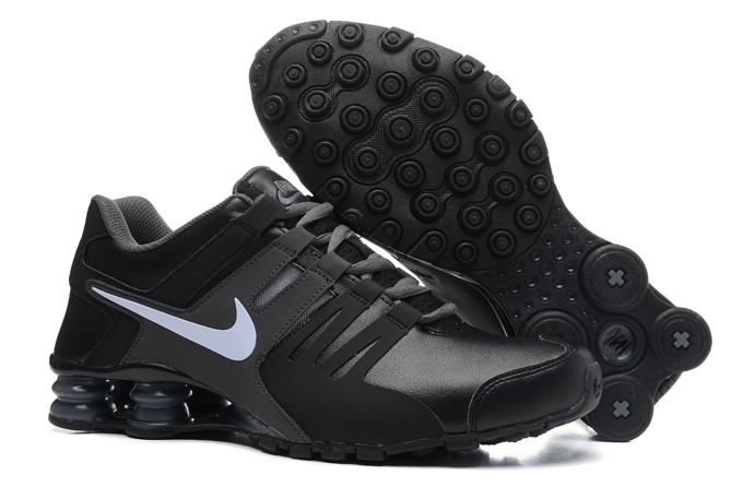 Nike Shox Actuelles Noir Gris Chaussures Blanches 2014 Nouveau